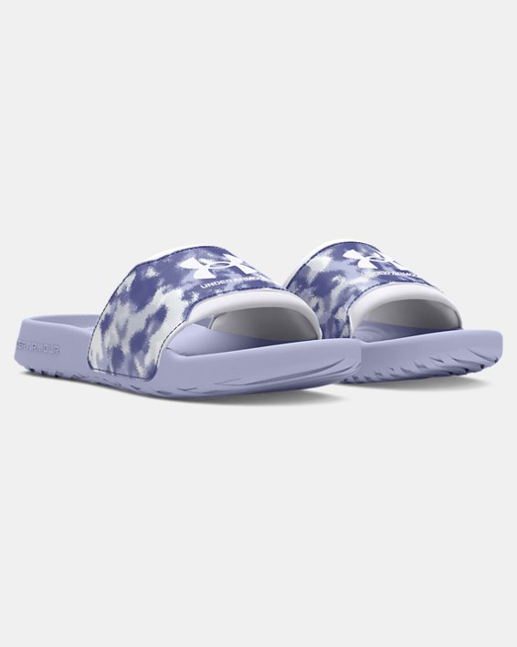 Women's UA Ignite Select Graphic Slides in Purple image number 3